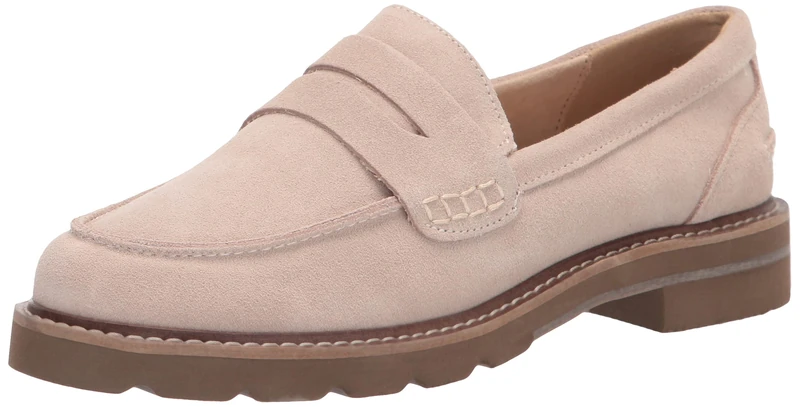 ANNE KLEIN Women's Emmylou Loafer Flat, Beige, 7.5 UK