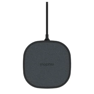 ZAGG mophie Wireless Charging Pad, Fast Charging 15W of Power, Single Device, Qi-Enabled Mobile Compatible, Black