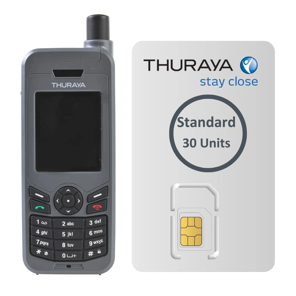 OSAT Thuraya XT-LITE Satellite Phone + 30-Unit Standard Prepaid SIM | 365-Day Validity | Voice & SMS Coverage for Remote & Emergency Communication