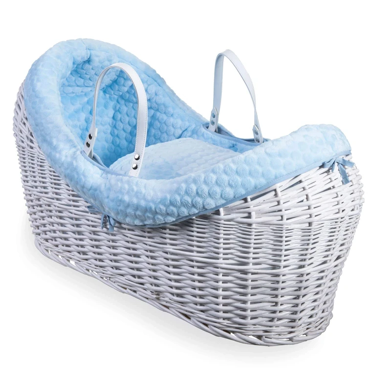 Clair de Lune Moses Basket, Blue