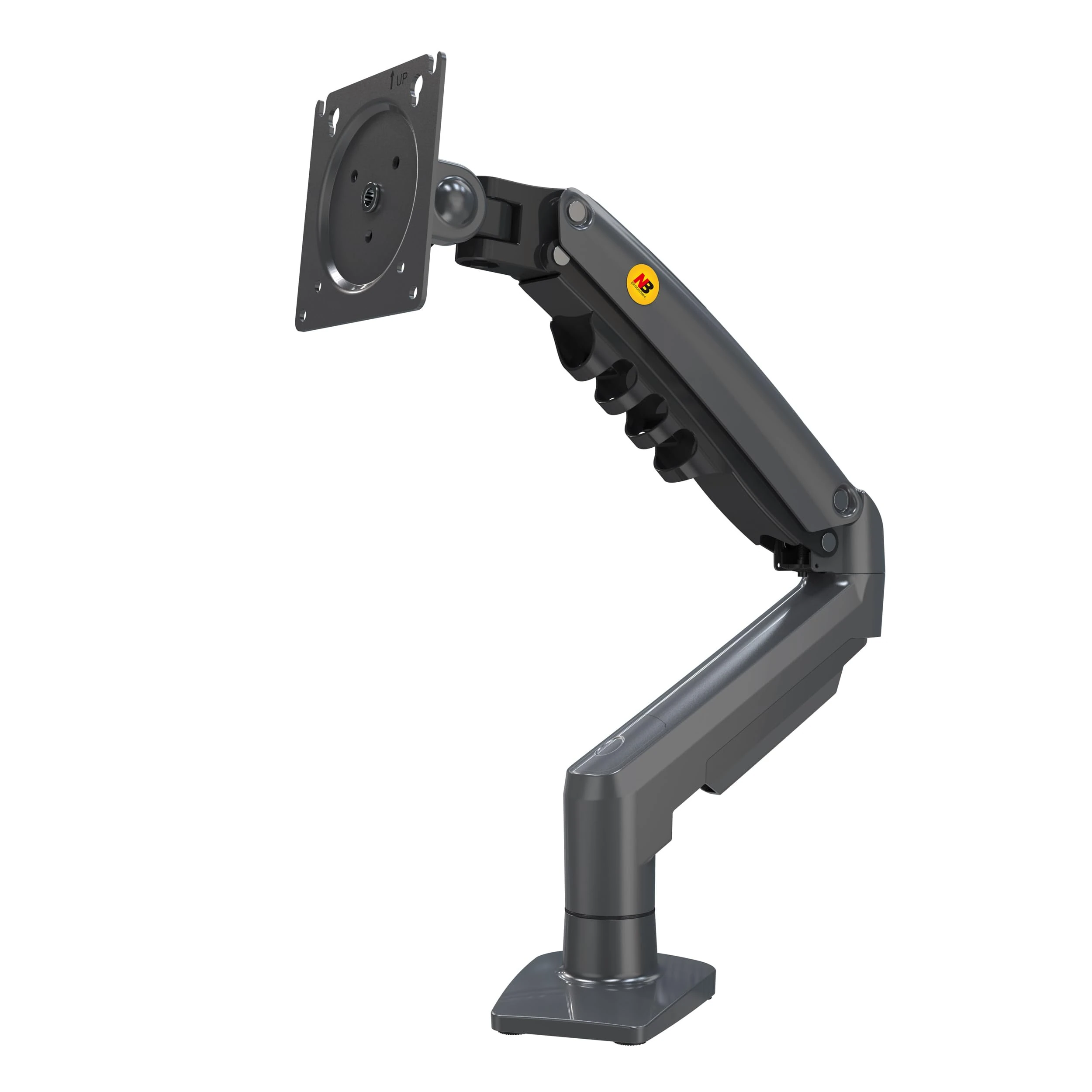 Ergosolid PC Monitor Stand, Ergonomic Gas Spring Articulated Arm, 17-30 Inches, VESA 75mm and 100mm, 360° Rotatable