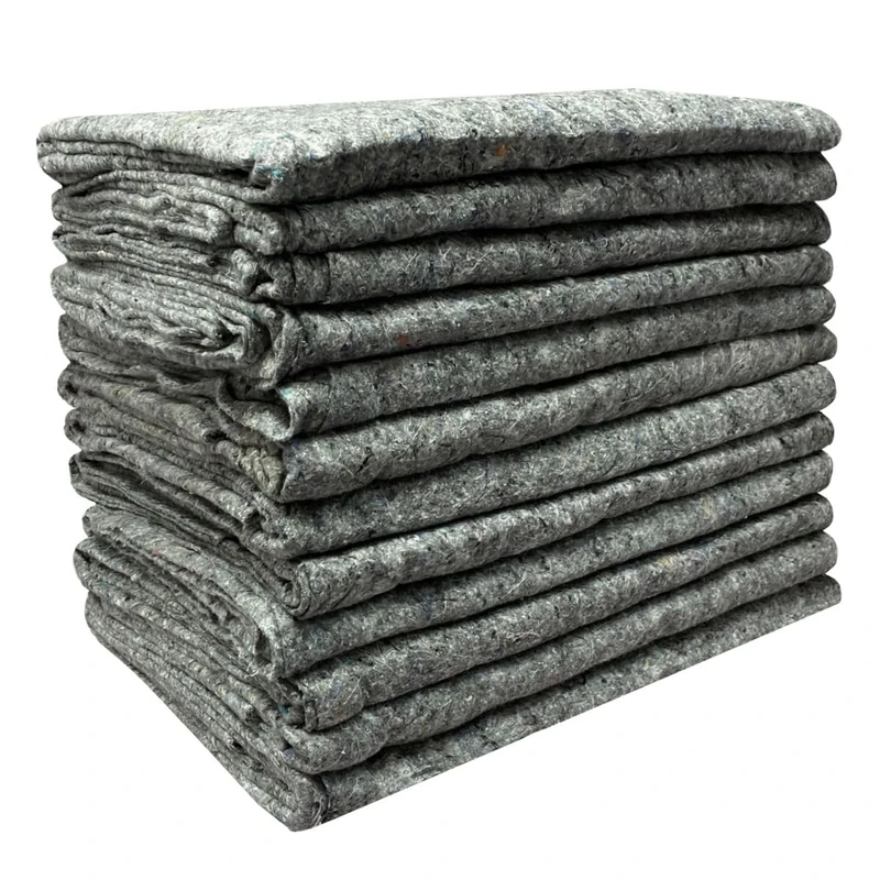 Uboxes MOVEBLKTEX12 Moving Blanket, Gray, Textile-Pack of 12