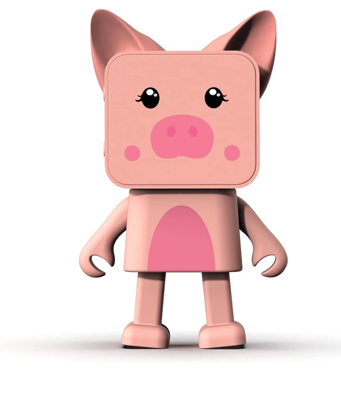 MOB - Enceinte Bluetooth Dancing Animals - Enceinte Dansante Puissance 3W - Connexion Sans Fil - Kit Mains Libres (Pig)