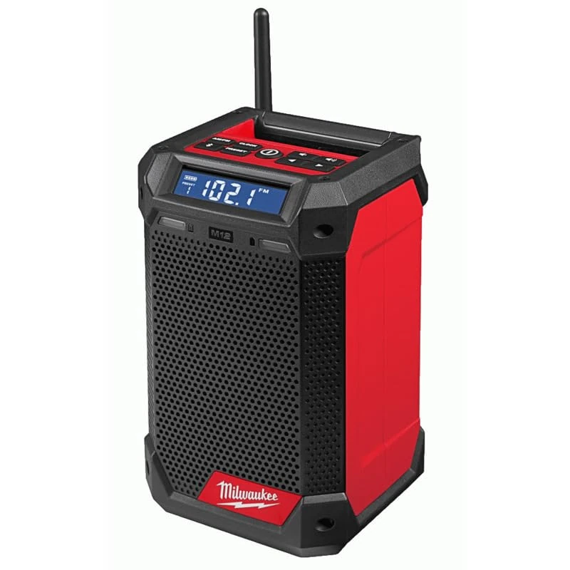 Milwaukee M12RCDAB+0 12v Cordless Dab Radio Charger Unit Only, Black - Image 1