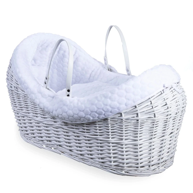 Clair de Lune Moses Basket, White