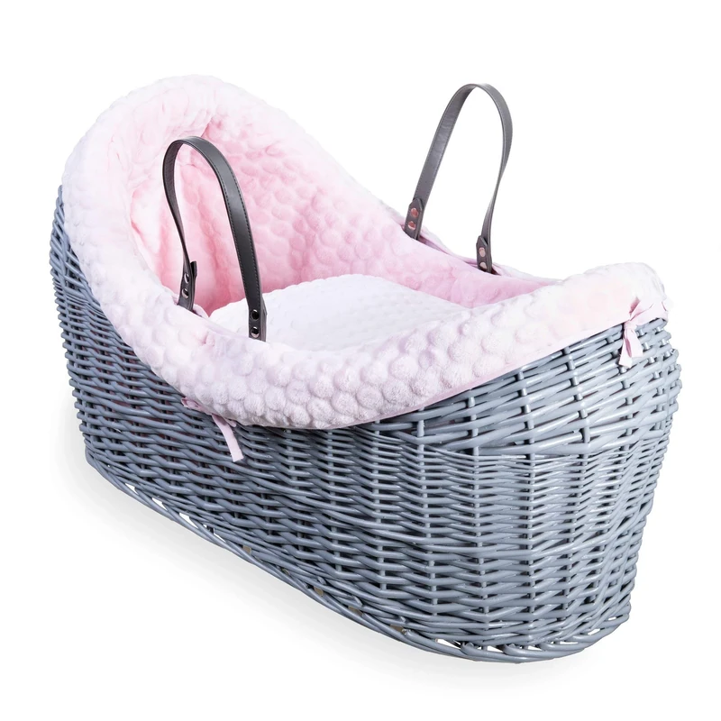 Clair de Lune Moses Basket, Pink