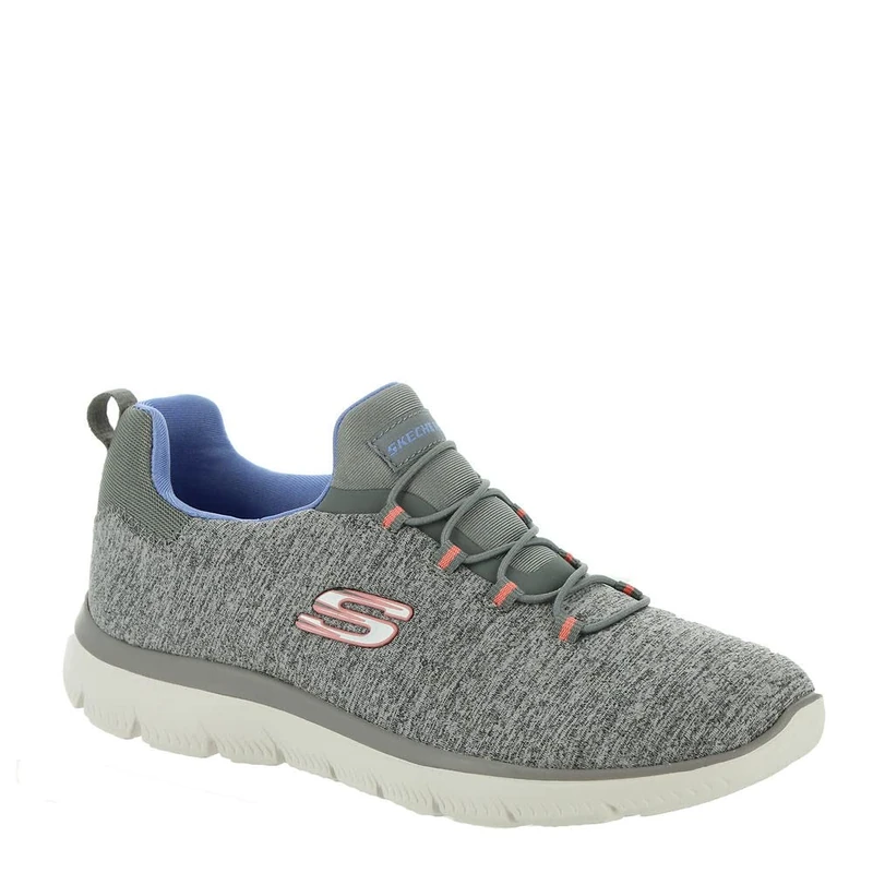 Skechers Women's, Summits - Quick Getaway Sneaker Grey Blue 5 M