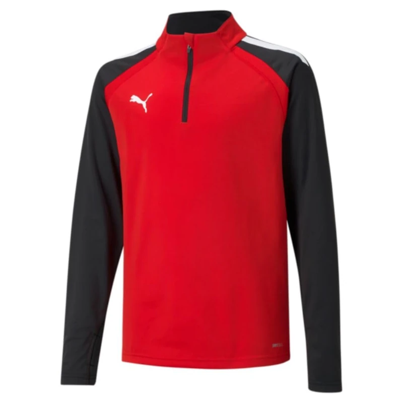 PUMA Men's TeamLIGA 1/4 Zip Top, Red Black, XXL