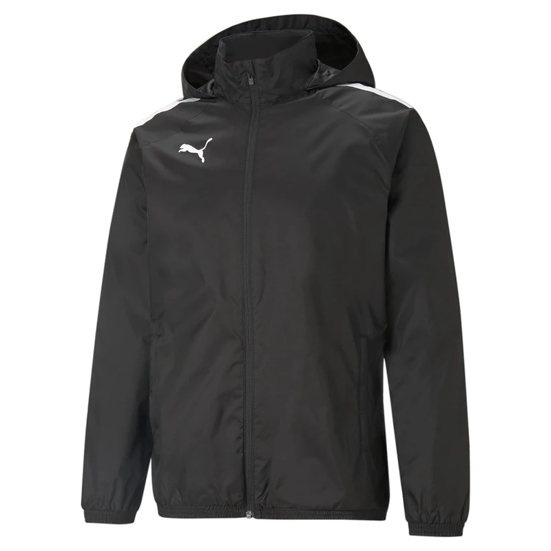 PUMA Men's TeamLIGA All Weather Jacket, Black/Black, x-Large
