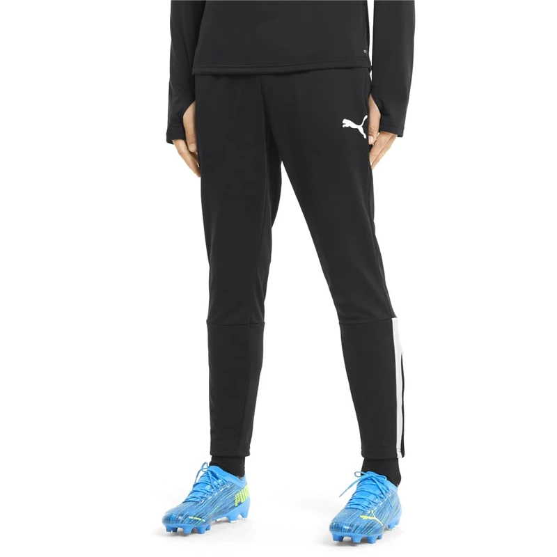 PUMA Men's Teamliga Training Pants Sweatpants, Black White, Large