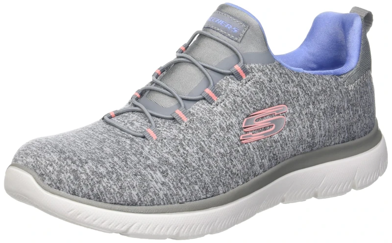 Skechers Women's, Summits - Quick Getaway Sneaker Grey Blue 11 M