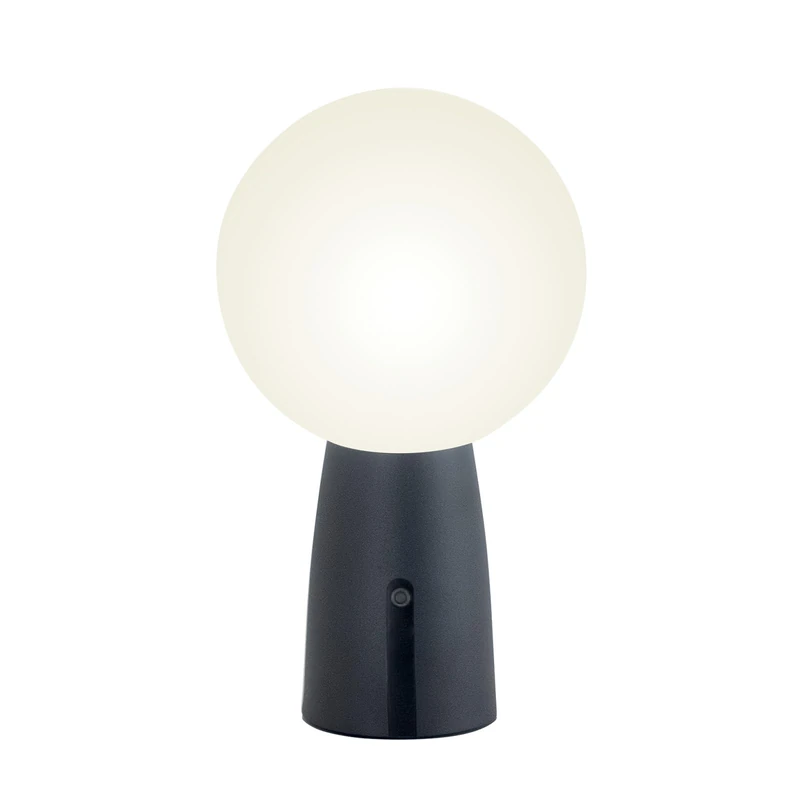 Zafferano, Olimpia Pro Rechargeable and Wireless Table Lamp with Touch Control, Suitable for Living Room and Outdoor, Dimmer, 3000K, Height 26cm, Dark Grey - Image 1