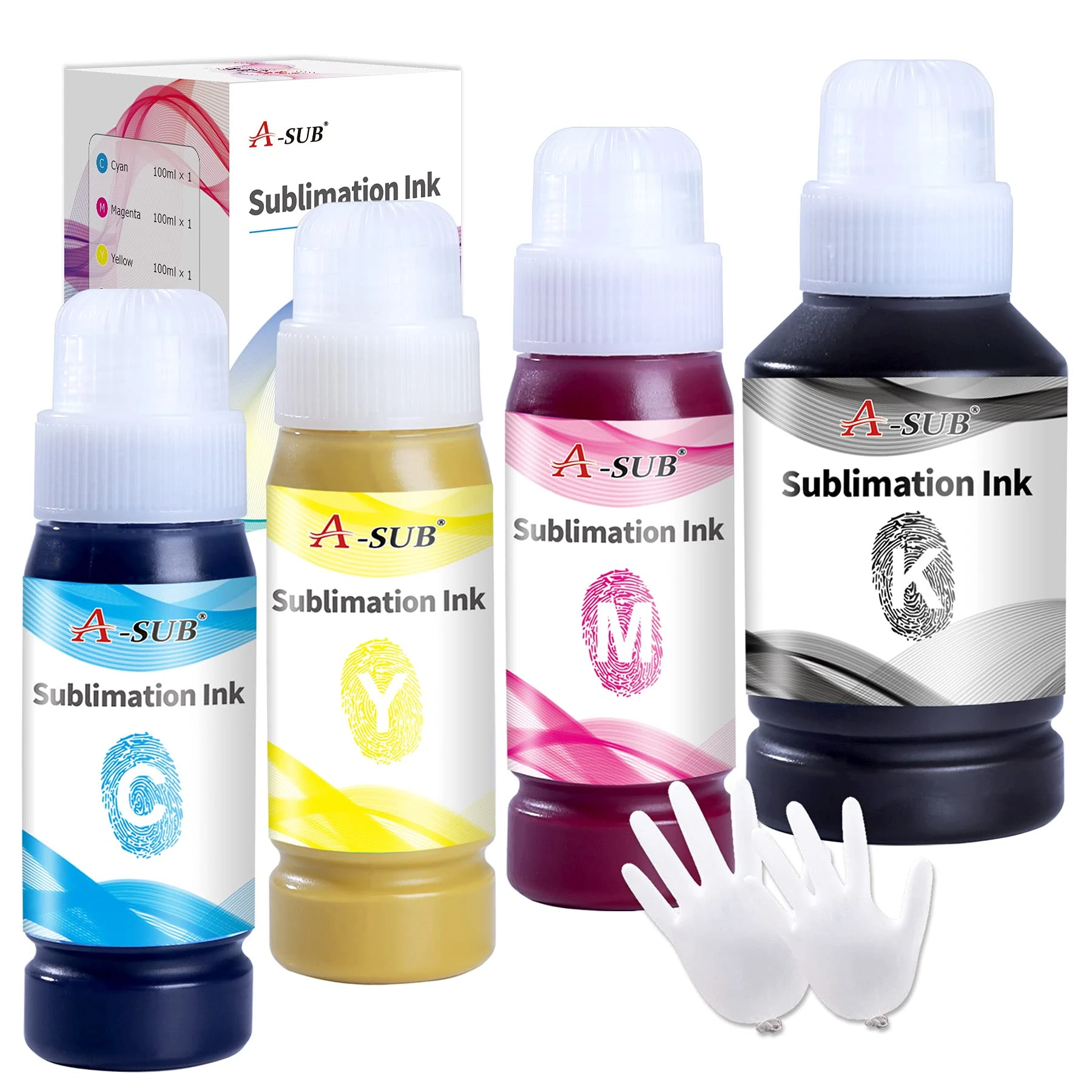 A-SUB 420ml Sublimation Ink Refill for Epson printers, Easy Filling for ET1800 ET2700 ET2800 ET3700 ET3800 ET4700 ET4800 ET5800 ET14100 ET16100 ET16600 series EcoTank Printers for Heat Transfer