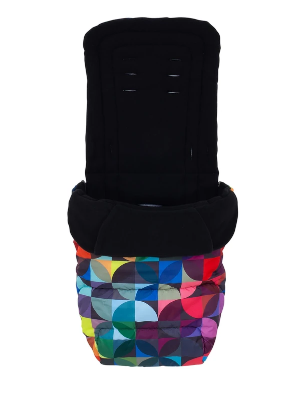 Cosatto Universal Footmuff – Cosy Toes, All Season Luxury Quilted Pram, Pushchair, Stroller Liner Liner, Washable, With Kangaroo Pouch For Hands (Kaleidoscope)