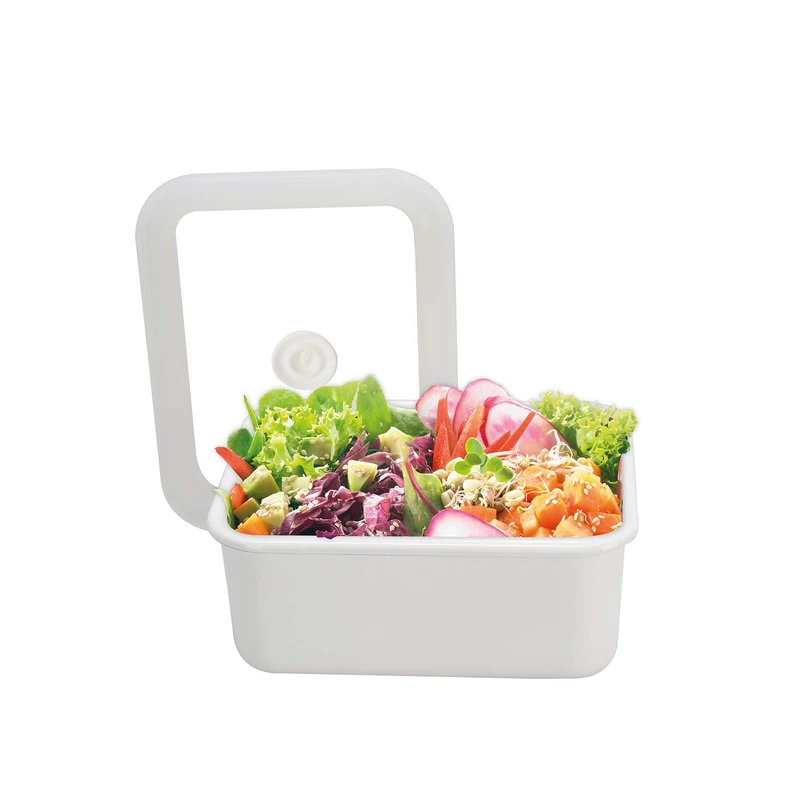 XGAGHB Honeyware Enamel Vacuum Food Storage Container | M | 1.12 L | 18 x 12 x 8.5 cm | Food Stay Fresh Much Longer | Protects Food from Bacteria and Fungal Infestation | Without Vacuum Pump