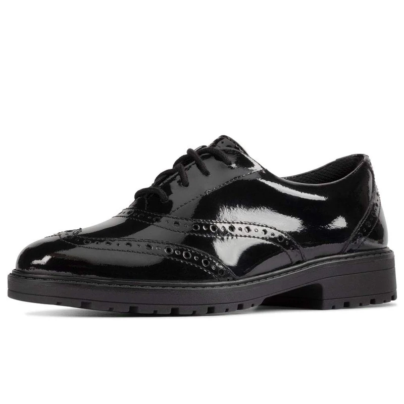 Clarks Premium Girls Loxhambroguey -, Black, 8.5 UK