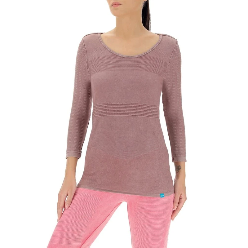 UYN O101982 to-BE OW Three Quarter SL_ T-Shirt Women's Chocolate L