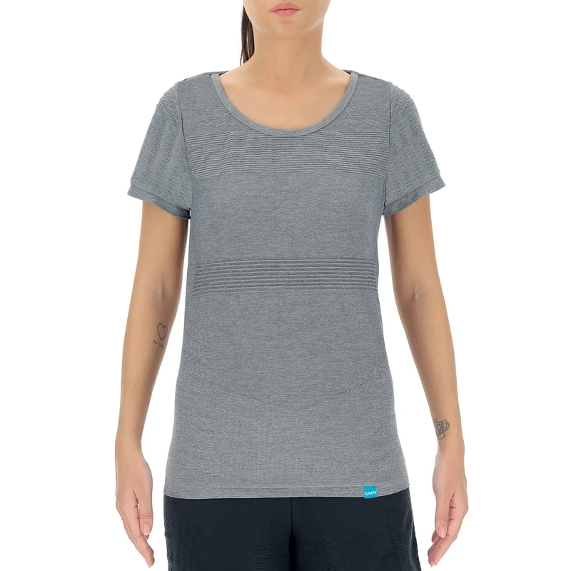 UYN O101987 Natural Training OW Short SL_ T-Shirt Women's Gray Melange XS