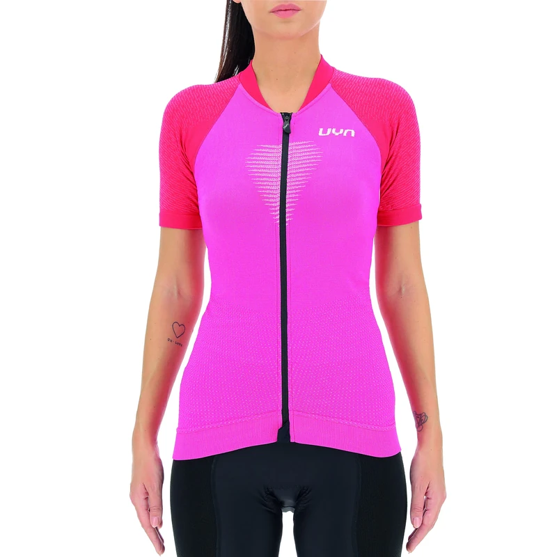 UYN Men's Lady Biking Granfondo Ow Shirt Sh_sl. Warm-up Jacket, Mens, Warm Up Jacket, O101972, Magenta/Jazzy, XS