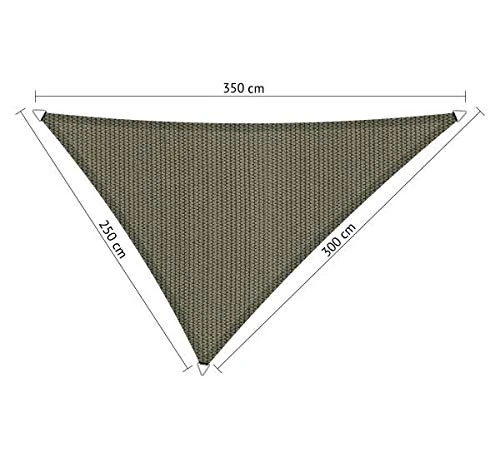 Shadow Comfort Shade Sail Sunshade Water Permeable HDPE Garden Awning for Outdoor Garden Terrace UV Block - Triangle 2.5x3x3.5m - Desert Storm