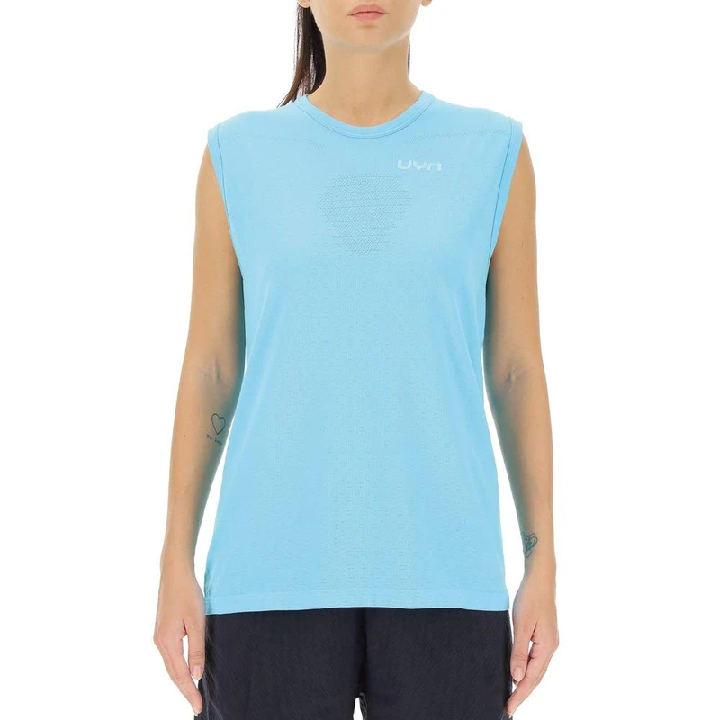 UYN O101997 Running Airstream OW Sleeveless Sports Vest Women's Blue Atoll XS