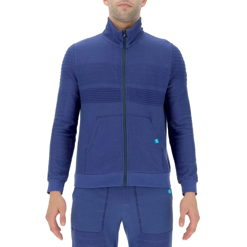 UYN O101994 Natural Training OW Full Zip Long SL_ T-Shirt Men's Deep Blue M