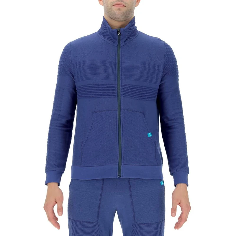 UYN O101994 Natural Training OW Full Zip Long SL_ T-Shirt Men's Deep Blue S