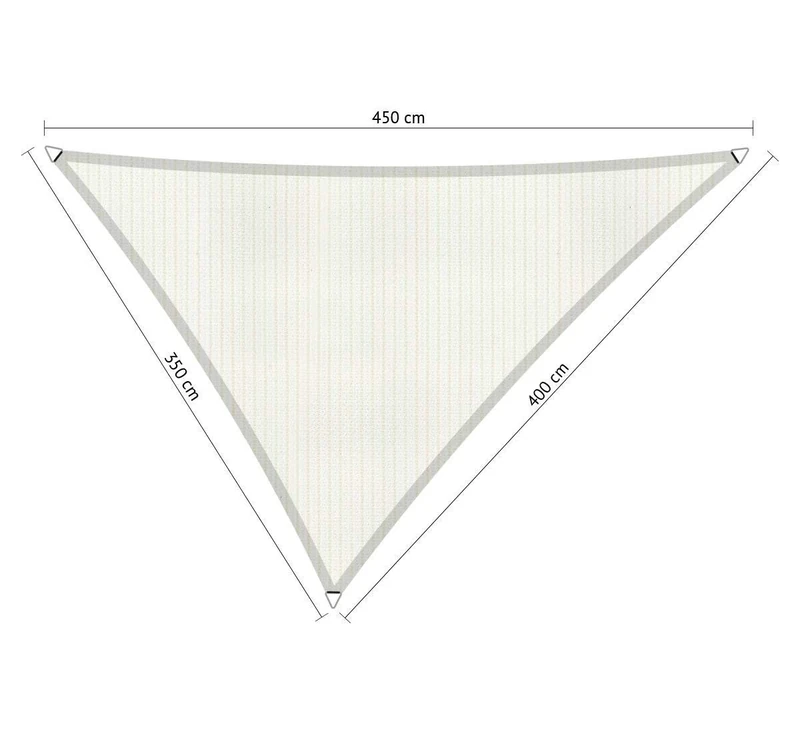 Shadow Comfort Shade Sail Sunshade Water Permeable HDPE Garden Awning for Outdoor Garden Terrace UV Block - Triangle 3.5x4x4.5m - Arctic White