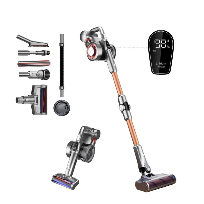 Jimmy H9 Pro Cordless Vacuum Cleaner, Muliti-surface Flexible HEPA Stick Vacuum, Removable Battery, 600W, 25Kpa, 80 Min Runtime, Motorised Tool, Stretch Hose, Charging Station