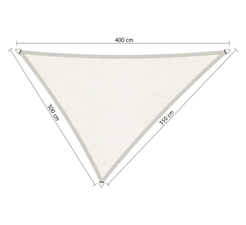 Shadow Comfort Shade Sail Sunshade Water Permeable HDPE Garden Awning for Outdoor Garden Terrace UV Block - Triangle 3x3.5x4m - Arctic White