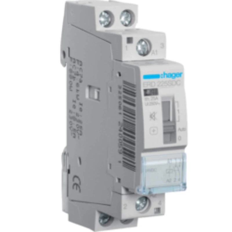 Hager ERD225SDC 25 A 24 VDC Manual Sound Circuit Breaker White 6 x 11 x 9 cm - Image 1