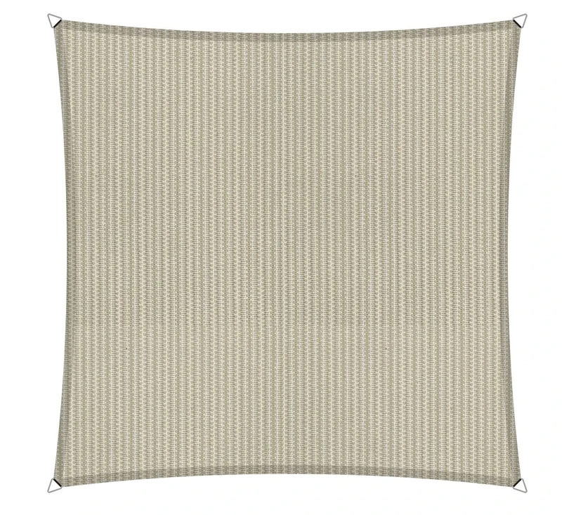 Shadow Comfort Shade Sail Sunshade Water Permeable HDPE Garden Awning for Outdoor Garden Terrace UV Block - Square 6x6m - Sahara Sand