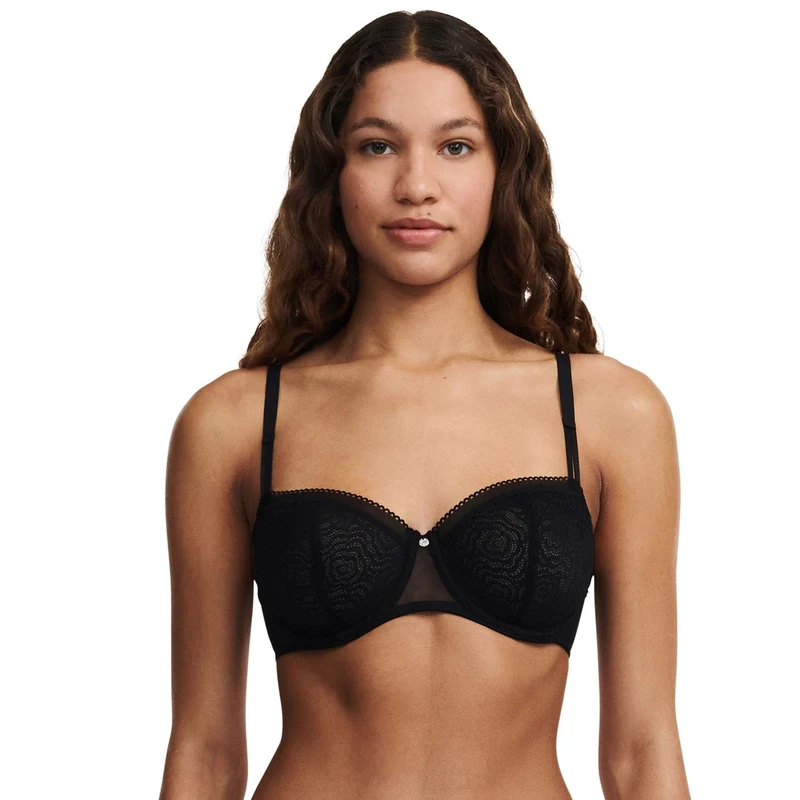 Chantelle Women's C Jolie Demi Bra, Black, 38D - Image 1
