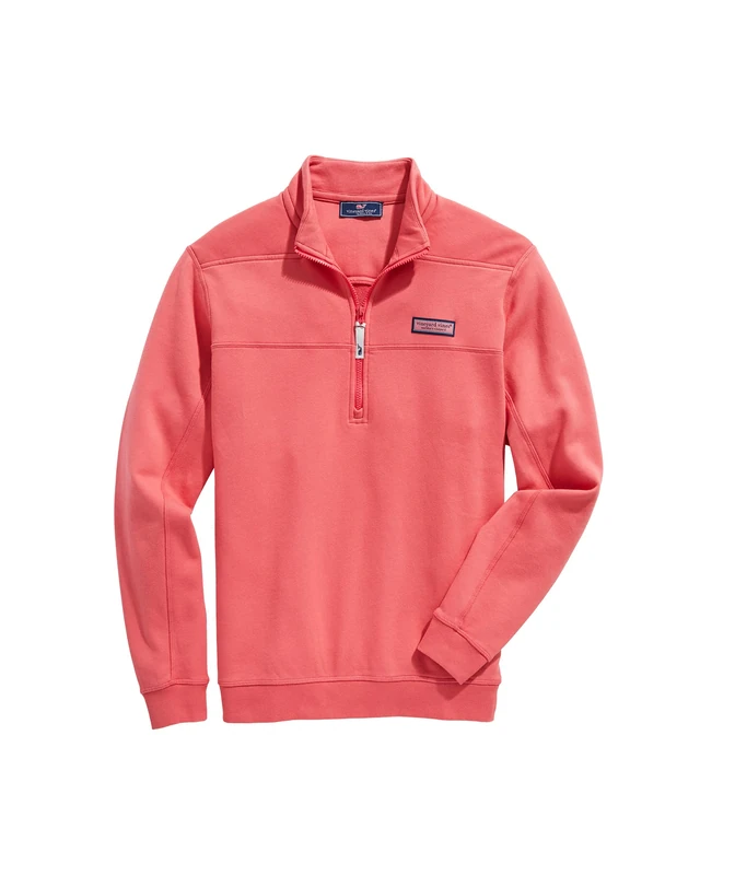 Vineyard Vines Men's Collegiate Shep Quarter-Zip Pullover Sweatshirt Shirt, Jetty Red, Medium