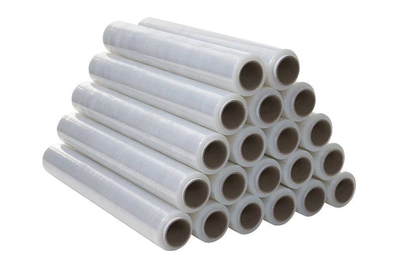 Transparent Packaging Film 50 cm Wide and Stretchable up to 300 Metres Length – Manual Stretch Film Roll for Industrial Packaging – 20 Units