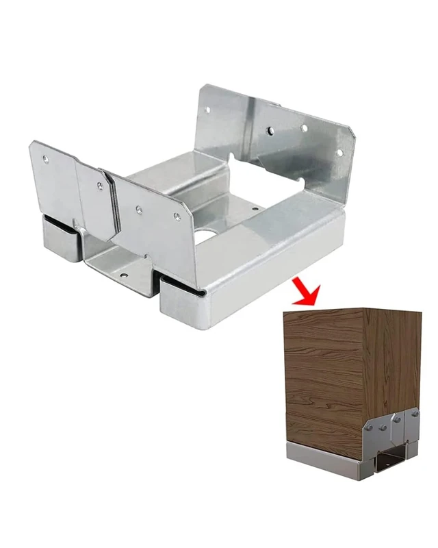 vikofan 10 PCS 6x6 Concrete Deck Post Anchor Base Adjustable Metal Post Bracket Post Base Holder