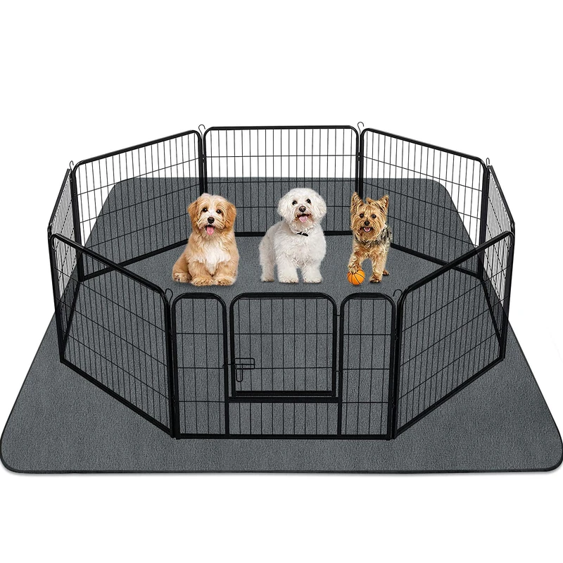 INVENHO Washable Pee Pads for Dogs 72"x72" Reusable Dog Pads Extra Large Upgrade Non-Slip Dog Pee Pads Heavy Absorbency Puppy Pee Pads Quick Dry Whelping Pads (Grey)