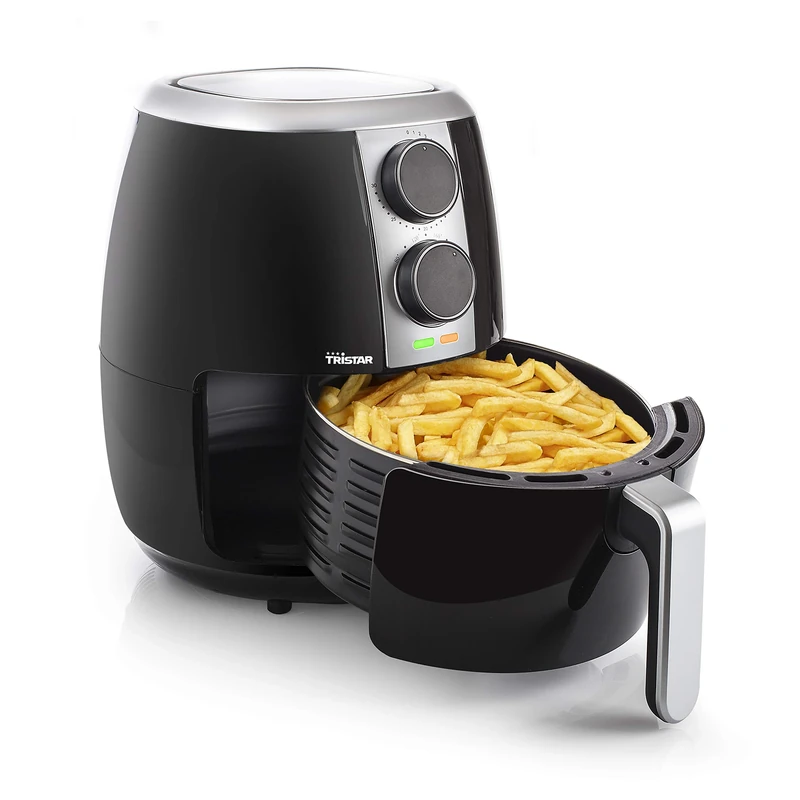 Tristar Hot Air Fryer/Crispy Fryer XL with adjustable thermostat and timer - 66.7% less energy consumption - without fat - easy to clean - with 3.5 litre capacity - FR-6989