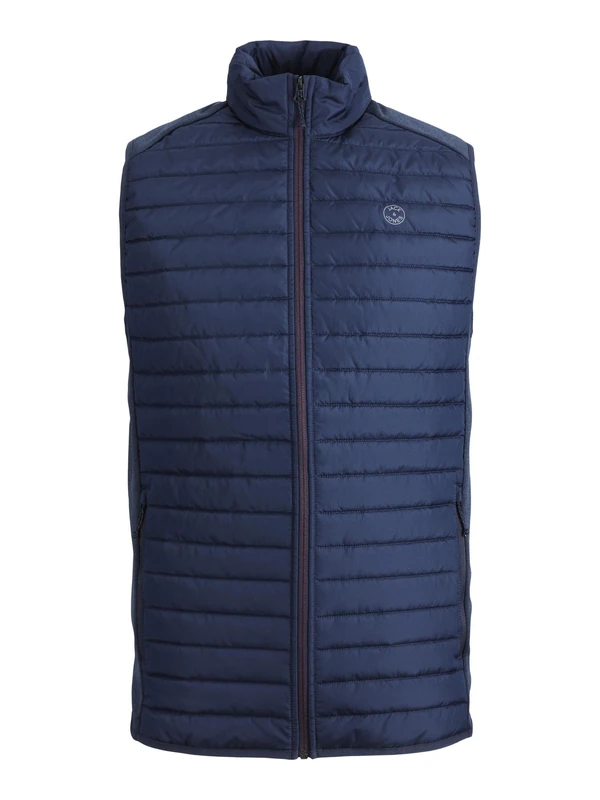 JACK & JONES Quilted Vest Transition Jacket Blouson Sleeveless JJEMULTI, Colours:Blue, Jacket Size:L