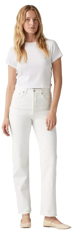 Levi's Women's Ribcage Straight Ankle, Cloud Over, 24W / 27L