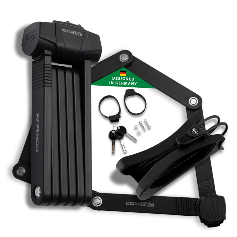 Contec 'Sherlock' Bicycle Folding Lock 85 cm Black - Special Steel