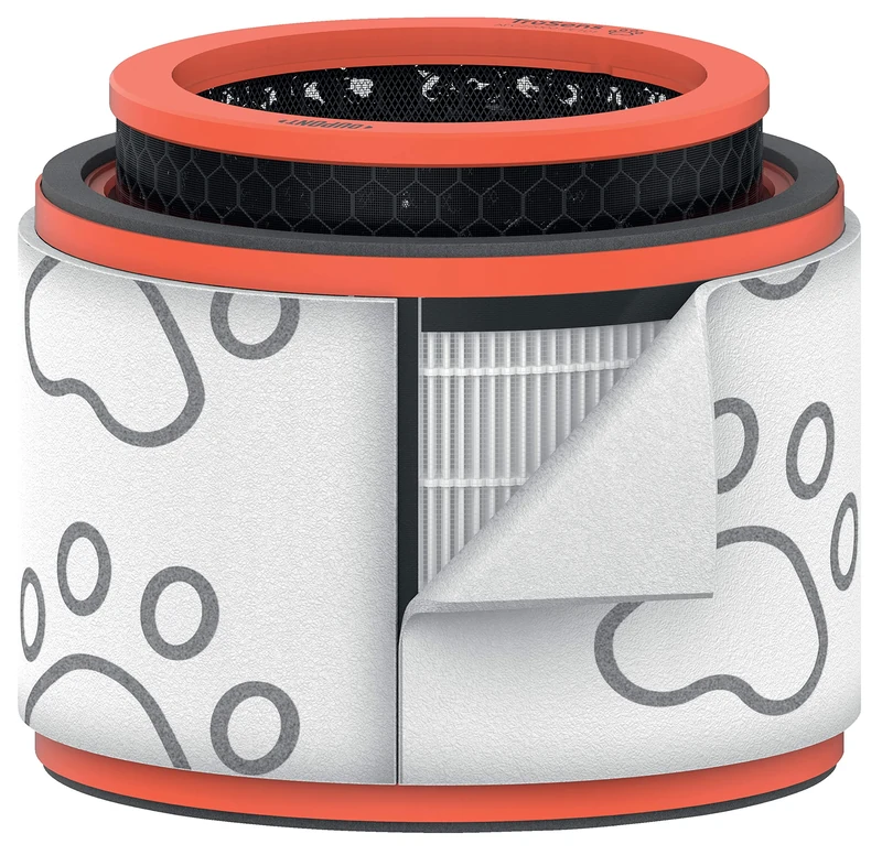 Leitz Trusens Pet 3-in-1 HEPA Filter Drum, Washable Prefilter, HEPA Filter, Carbon Filter, For Leitz Z-2000/Z-2500 Air Purifier, Captures Pet Odours, Dander, Pet Hair, Odours and VOCs, 2415129