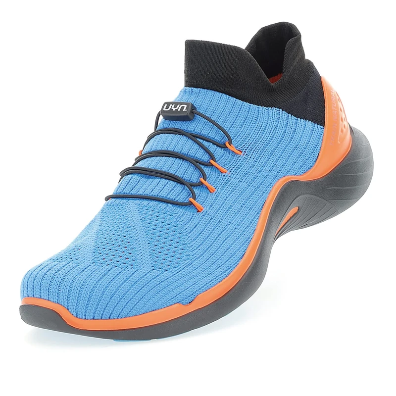 UYN Y100045-A465 City Running Black Sole Sneaker Men Blue/Orange UK 12