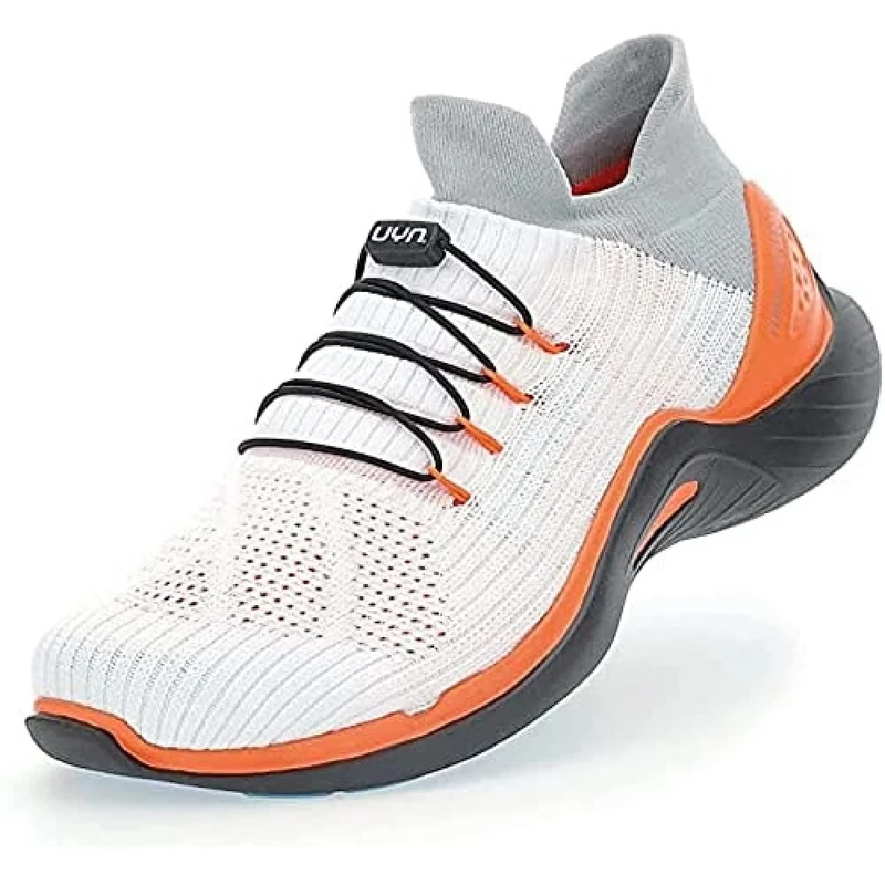 UYN Y100046-W101 City Running Black Sole Sneaker Women White/Orange UK 5