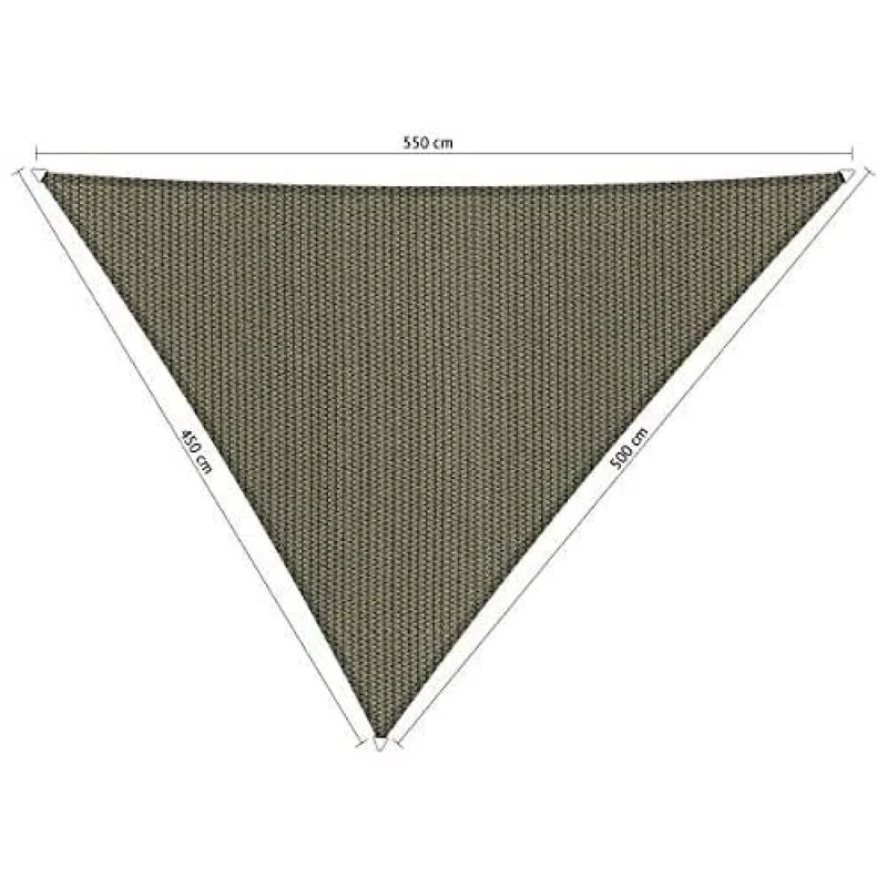 Shadow Comfort Shade Sail Sunshade Water Permeable HDPE Garden Awning for Outdoor Garden Terrace UV Block - Triangle 4.5x5x5.5m - Moonstone Green