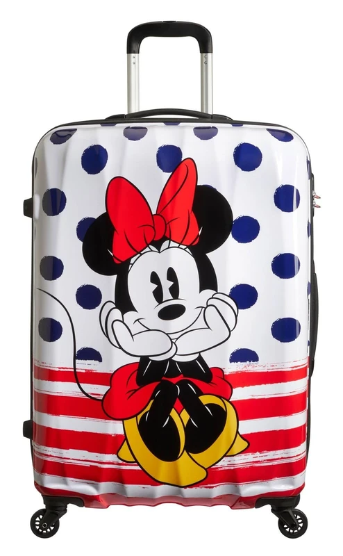American Tourister Disney Legends - Spinner M, Kids luggage, 65 cm, 62.5 L, Multicolour (Minnie Blue Dots)