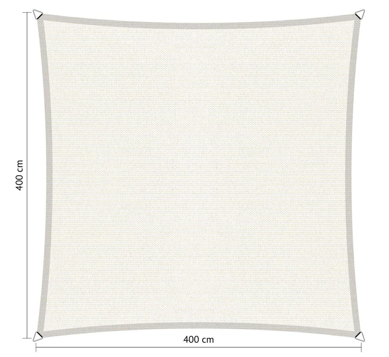 Shadow Comfort Shade Sail Sunshade Water Permeable HDPE Garden Awning for Outdoor Garden Terrace UV Block - Square 4x4m - Arctic White