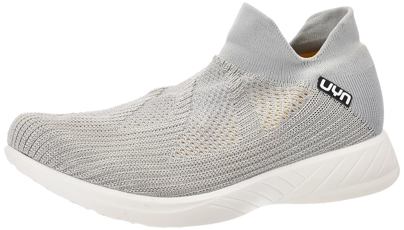 UYN Men's Flow Metal Sneaker, Silver/Grey, 6 UK