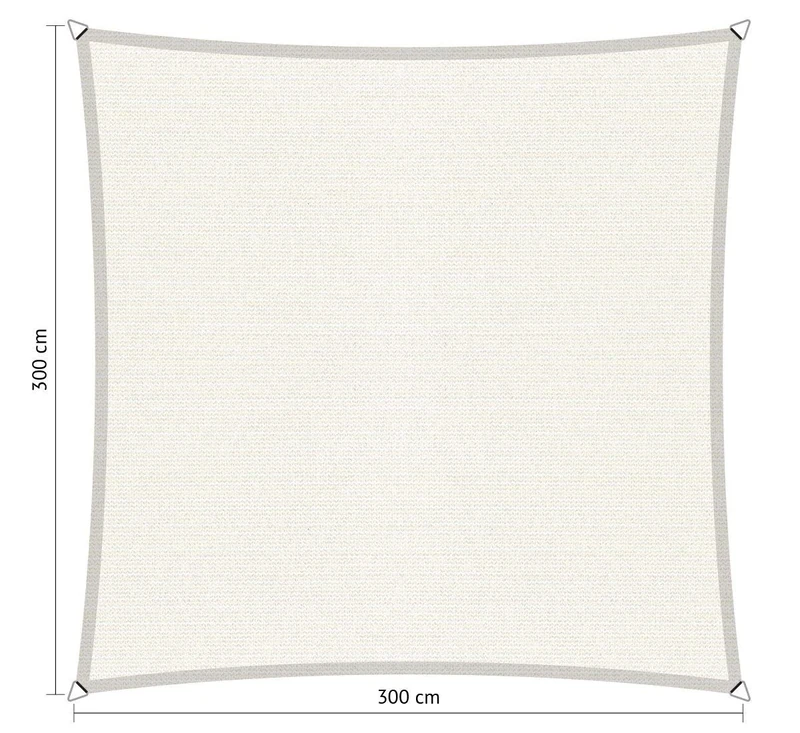 Shadow Comfort Shade Sail Sunshade Water Permeable HDPE Garden Awning for Outdoor Garden Terrace UV Block - Square 3x3m - Arctic White