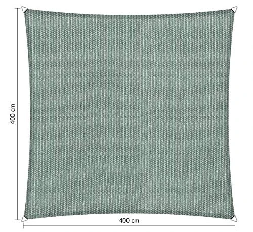 Shadow Comfort Shade Sail Sunshade Water Permeable HDPE Garden Awning for Outdoor Garden Terrace UV Block - Square 4x4m - Country Blue